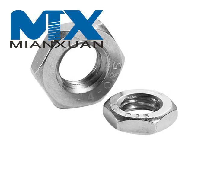 Stainless Steel Din Finished Hex Jam Thin Nut