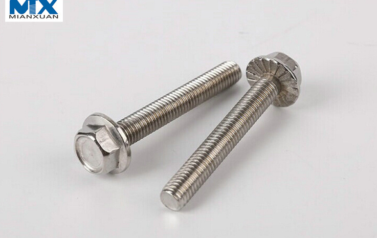 Hex Bolts with Flange Under Head Knurled