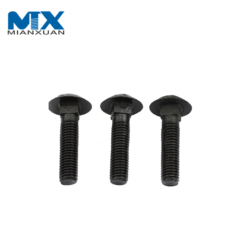 NF E 27-3 Cup Head Square Neck Bolts Mushroom Head Carriage Bolts Fastener 304 316 Stainless Steel Carbon Black Oxide Galvanized