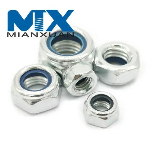 Chinese Manufacturers Carbon Steel SS304 Nylon Insert Hex Lock Nut DIN985