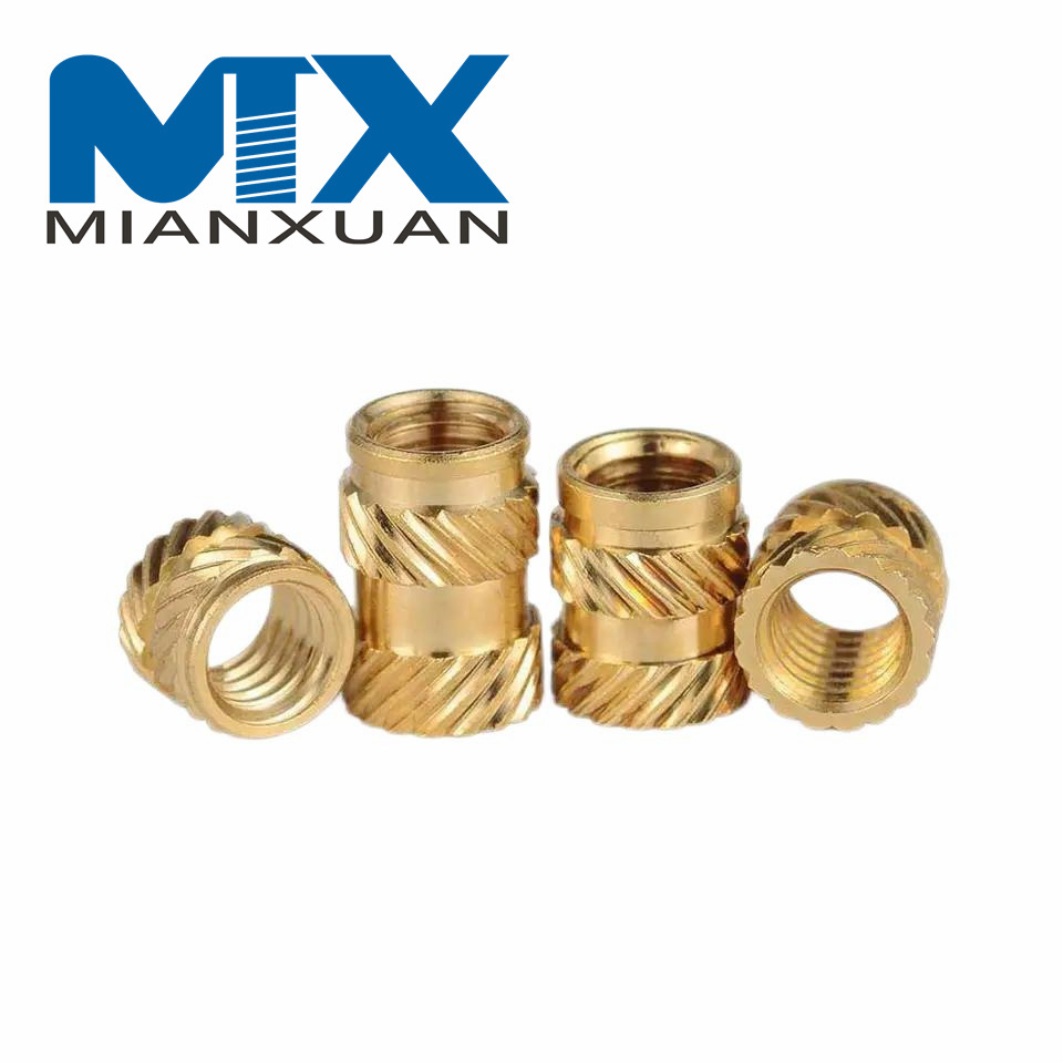 Brass Heat Staking Ultrasonic Threaded Plastic Fastener Insert Nuts