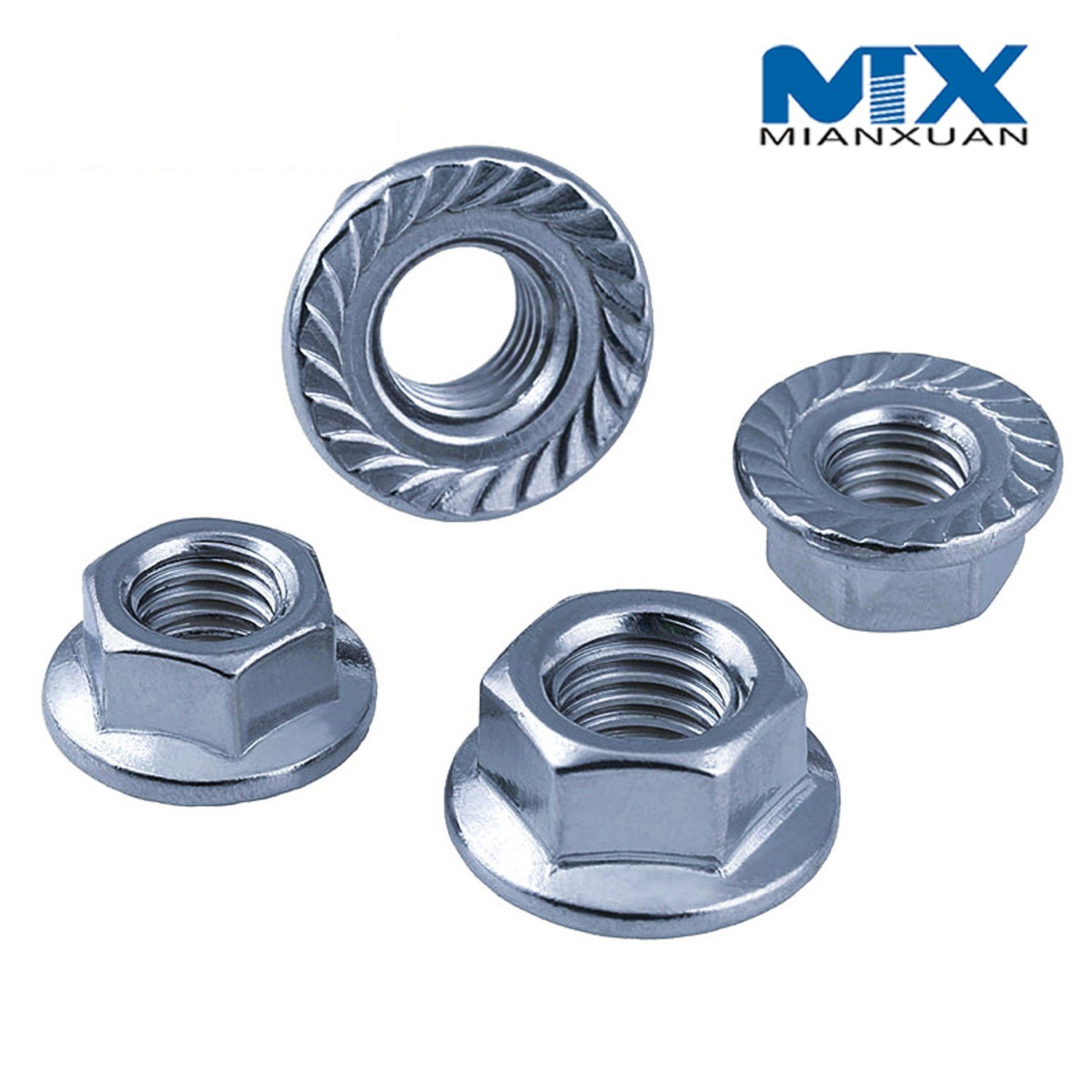 DIN6923 Hex Lock Nut Flange with Knurled No-Knurled