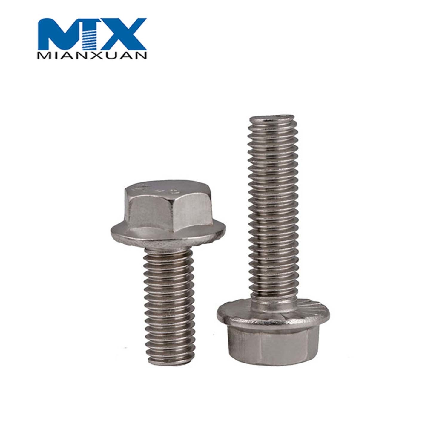 DIN6921 Hex Head Bolt Knurled No-Knurled Stainless Steel