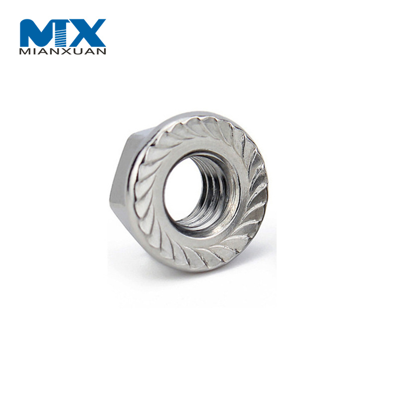 DIN6923 M5-M20 Hex Nut Stainless Steel 304 Hex Flange Nut