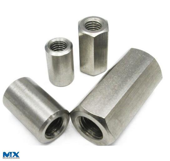Hexagon Coupling Nuts 3D for Thread Rods
