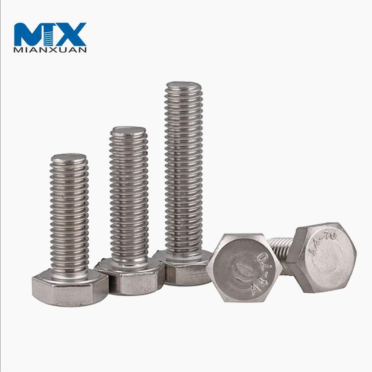 Fasteners Factory Supplier China DIN 933 Carbon Steel Hex Bolt Nut