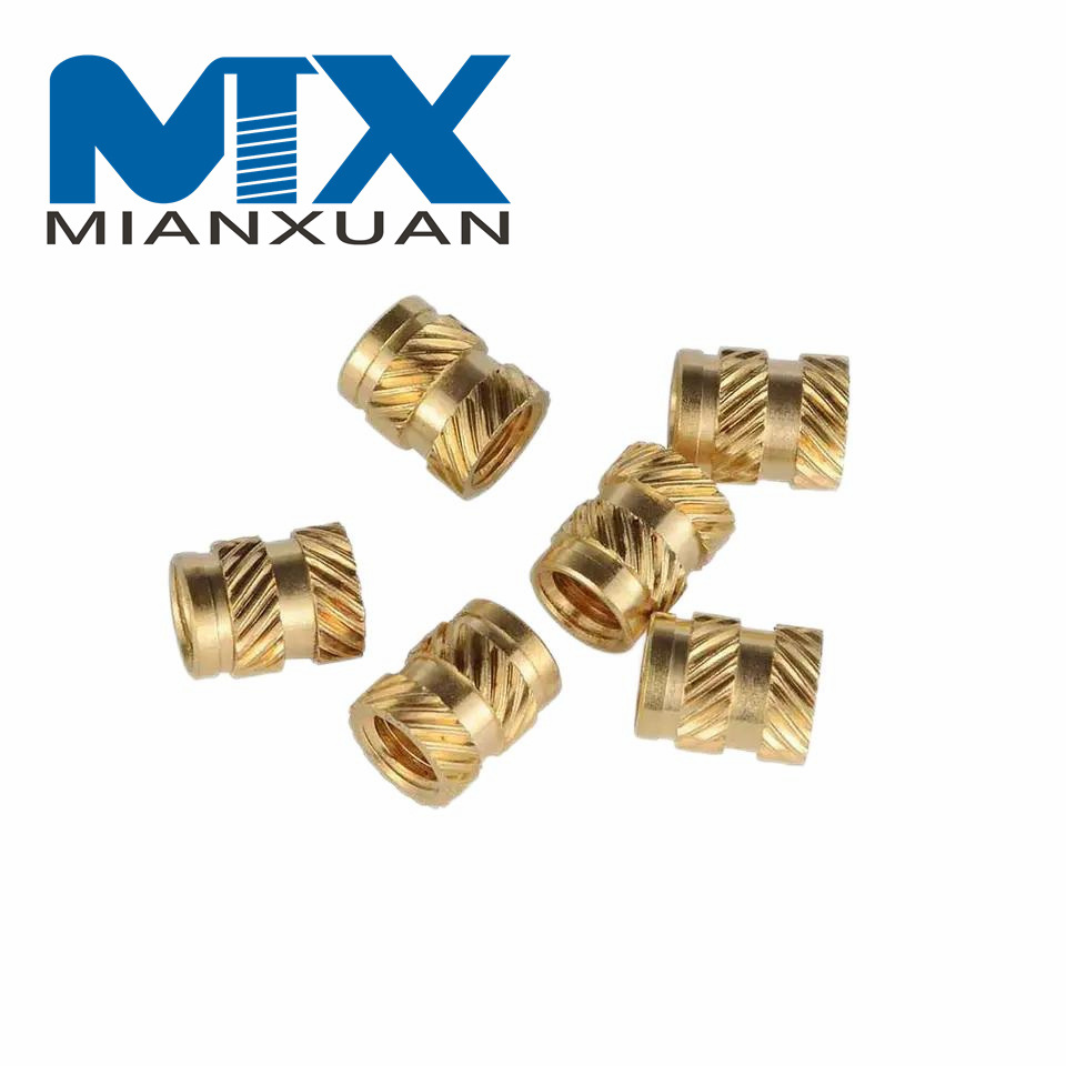 Brass Heat Staking Ultrasonic Threaded Plastic Fastener Insert Nuts