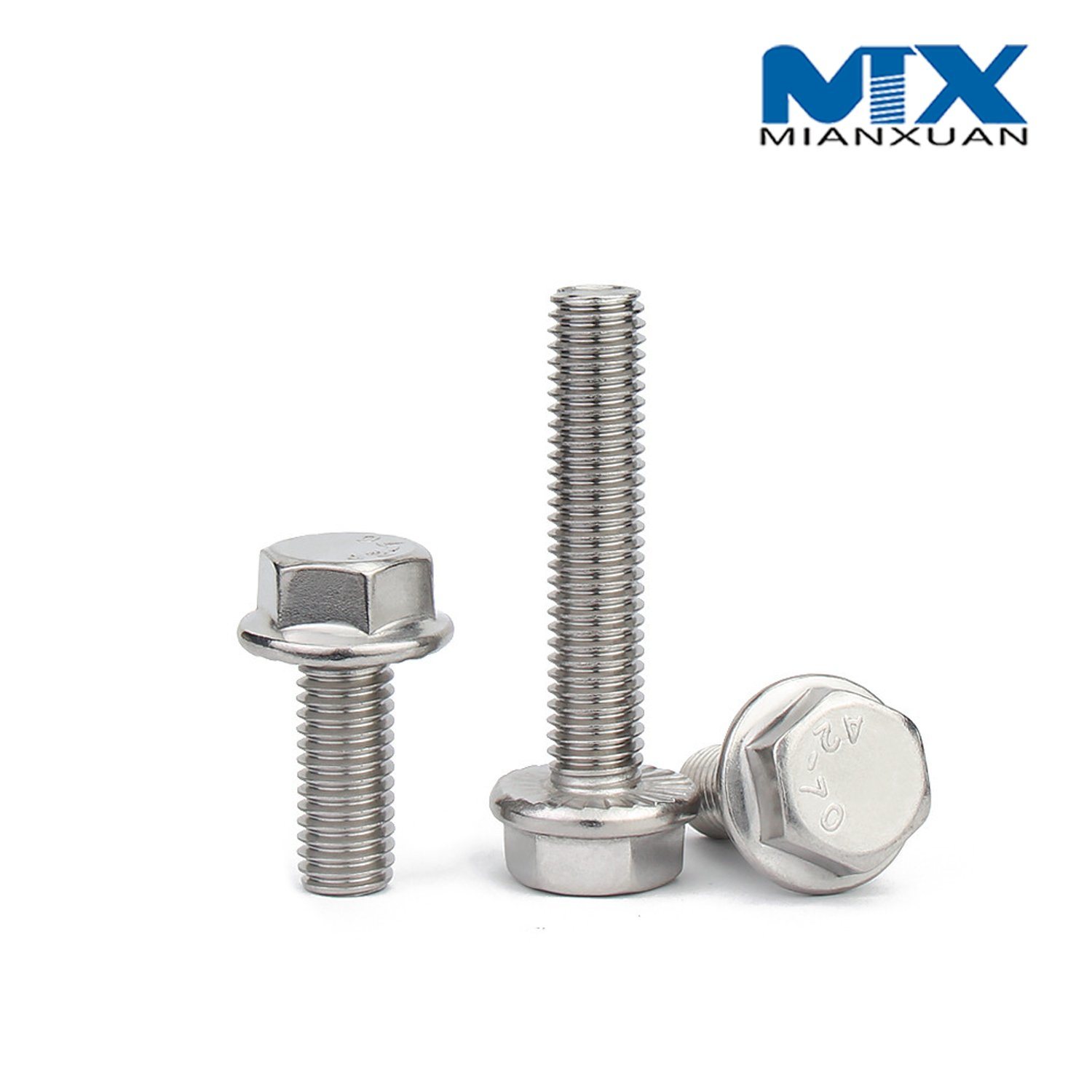 DIN6921 Hex Head Bolt Stainless Steel with Knurled No-Knurled