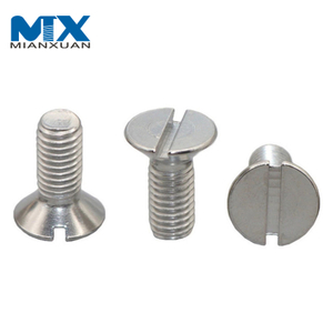 A2 A4 Stainless Steel Slotted Flat Head Machine Screw DIN963