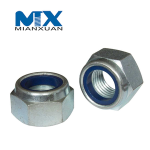 DIN985 Hex Nylon Insert Nut Self Lock Nut DIN 985 Carbon Steel 4.8 8.8 10.9 12.9 M12 M14 M16 M20 HDG Hot DIP Galvanized