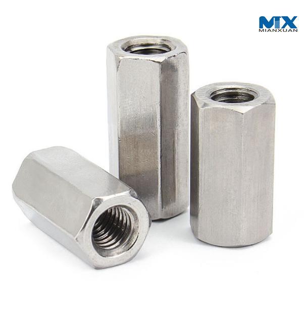 DIN Stadard Long Stainless Steel Hex Coupling Nuts
