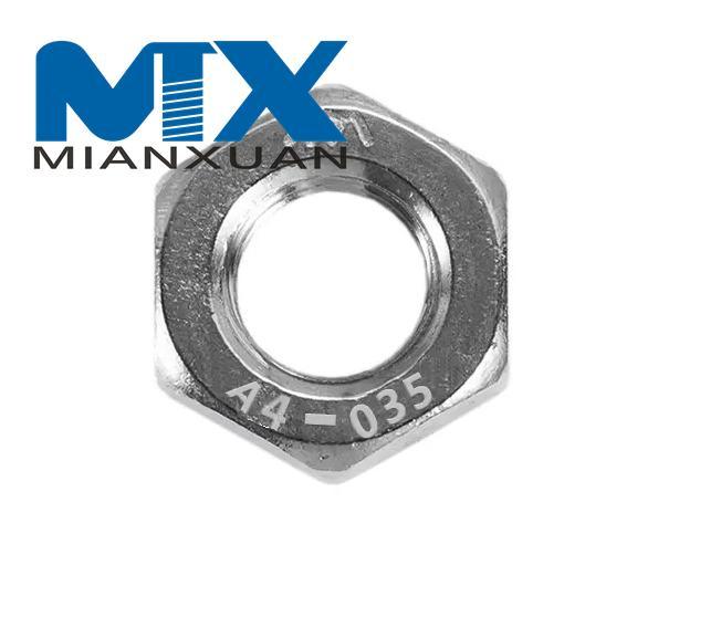 Stainless Steel DIN439 Finished Hex Jam Thin Nut