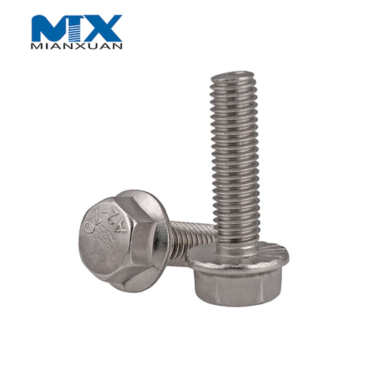 DIN6921 Hex Head Bolt Stainless Steel with Knurled No-Knurled