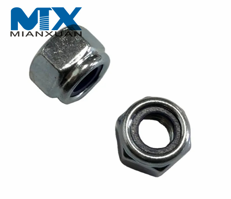 DIN985 Hexagon Nylon Insert Nuts Nylon Self Locking Nuts