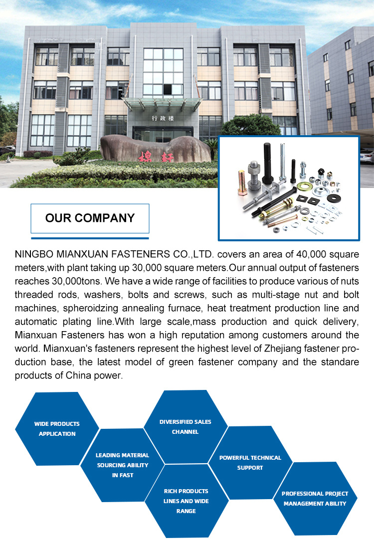 Tuercas hexagonales para construcción y muebles