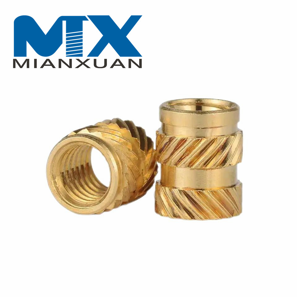 Brass Heat Staking Ultrasonic Threaded Plastic Fastener Insert Nuts
